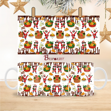 12 African Festive Chocolate Drip Mug Wrap Design – 9″ x 4″ Digital Download