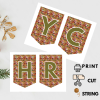 19 Ready-to-Print African Christmas "MERRY CHRISTMAS" Bunting Kit{style 1}- Digital Download