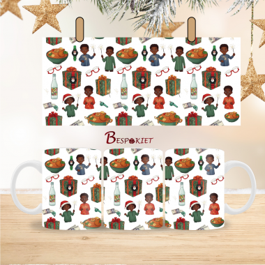 19 African Child's Christmas Treasures Mug Wrap Design - 9" x 4" Digital Download