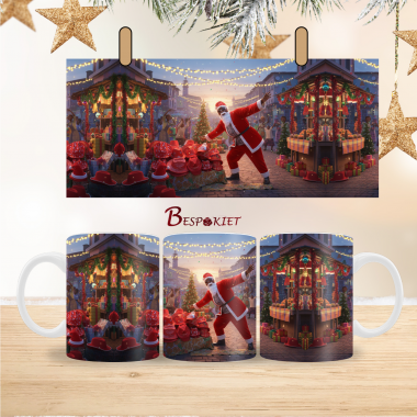 21 Afro Santa Christmas Mug Wrap Design - Nigerian Festive 9″ x 4″ Digital Download