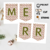 22 Ready-to-Print African Christmas "MERRY CHRISTMAS" Bunting Kit{style 2}- Digital Download