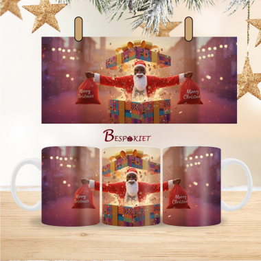 22 Father Christmas out of the box African Festive Mug Wrap Design – 9″ x 4″ Digital Download