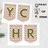 23 Ready-to-Print African Christmas "MERRY CHRISTMAS" Bunting Kit{style 2}- Digital Download