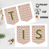 24 Ready-to-Print African Christmas "MERRY CHRISTMAS" Bunting Kit{style 2}- Digital Download