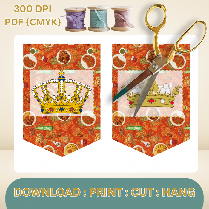 28 African Snacks Happy Birthday Bunting Banner - Unique Cultural Party Decor | DIY Banner Kit (Digital Download) {style6}