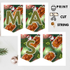 Ready-to-Print African Christmas "MERRY CHRISTMAS" Bunting Kit{style 4}- Digital Download