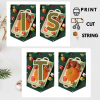 Ready-to-Print African Christmas "MERRY CHRISTMAS" Bunting Kit{style 5}- Digital Download