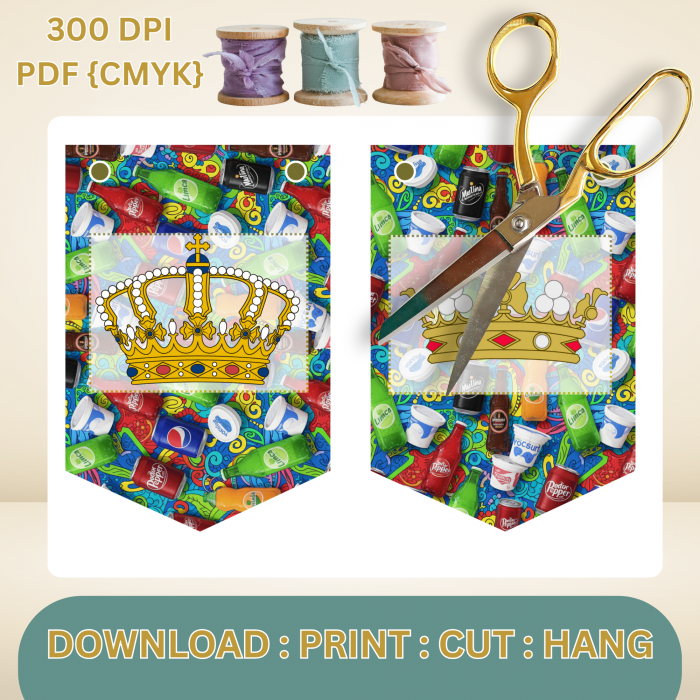 33 African Snacks Happy Birthday Bunting Banner - Unique Cultural Party Decor | DIY Banner Kit (Digital Download) {style7}