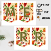 34 Ready-to-Print African Christmas "MERRY CHRISTMAS" Bunting Kit{style 3}- Digital Download