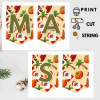 37 Ready-to-Print African Christmas "MERRY CHRISTMAS" Bunting Kit{style 3}- Digital Download
