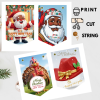 40 Printable African Christmas symbol Bunting – 7 Flags{set 3} | 3 Pages A4 Sheets Digital Download