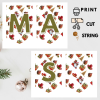 Ready-to-Print African Christmas "MERRY CHRISTMAS" Bunting Kit{style 6}- Digital Download