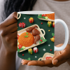 Jollof Rice Festive Nigerian Christmas Mug Wrap Design - 9" x 4" Digital Download