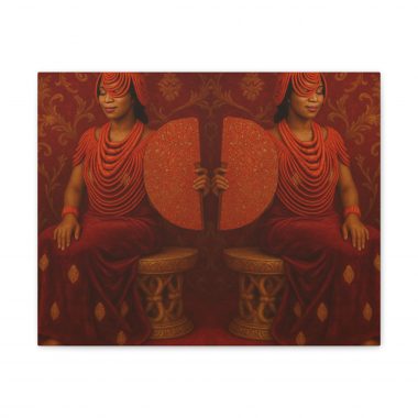 Edo Bride Oil Painting: Nigerian Wedding Portrait, African Art (Digital Download)