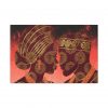 Isi Agu Lion Head Couple Print: Igbo Heritage Canvas Art