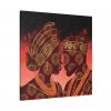Isi Agu Lion Head Couple Print: Igbo Heritage Canvas Art