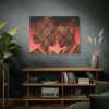 Isi Agu Lion Head Couple Print: Igbo Heritage Canvas Art