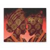 Isi Agu Lion Head Couple Print: Igbo Heritage Canvas Art