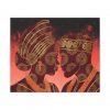 Isi Agu Lion Head Couple Print: Igbo Heritage Canvas Art