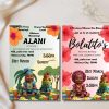 Tropical 1st Birthday Invitation: African Theme, Hibiscus Flowers (Digital Canva Template)