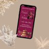il_fullxfull.7231462982_jo3z.jpg Fuchsia Aso Oke 1st Birthday Invitation: African Theme, Editable Canva Template (Digital Download)