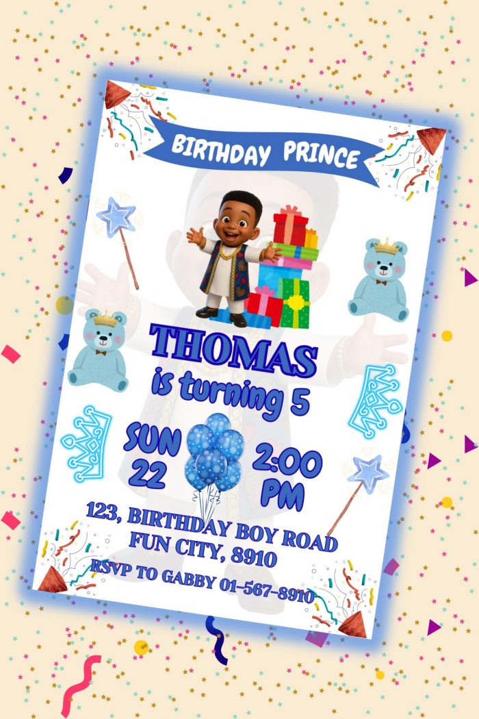 African Birthday Invitation: Customizable Canva Template (Digital Download)
