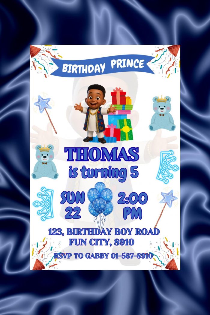 African Birthday Invitation: Customizable Canva Template (Digital Download)