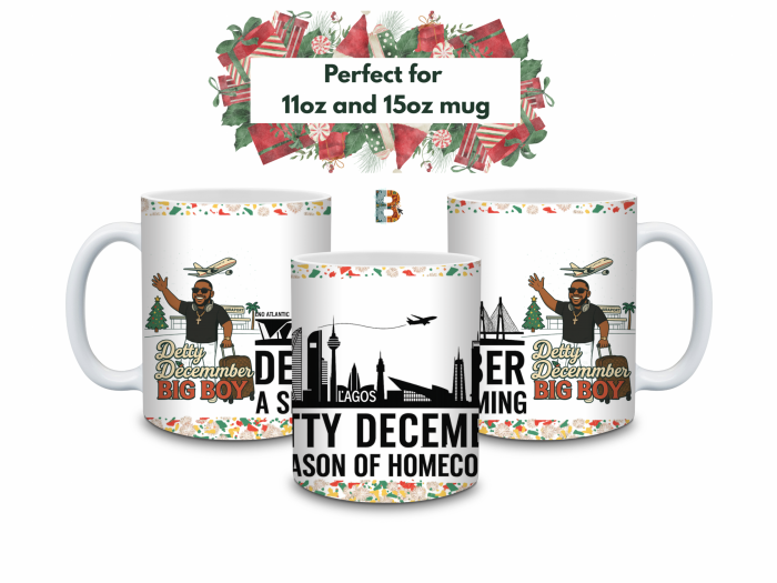 Detty December Big Boy African Festive Mug Wrap Design – 9″ x 4″ Digital Download