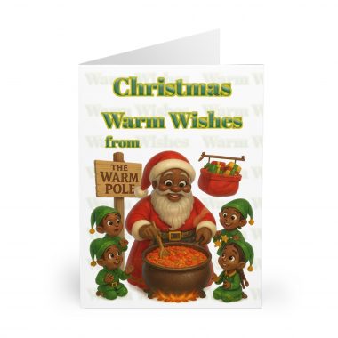 10003290356704613374_2048.jpeg Christmas Warm Wishes Santa and Elves Greeting Cards (5 Pack)