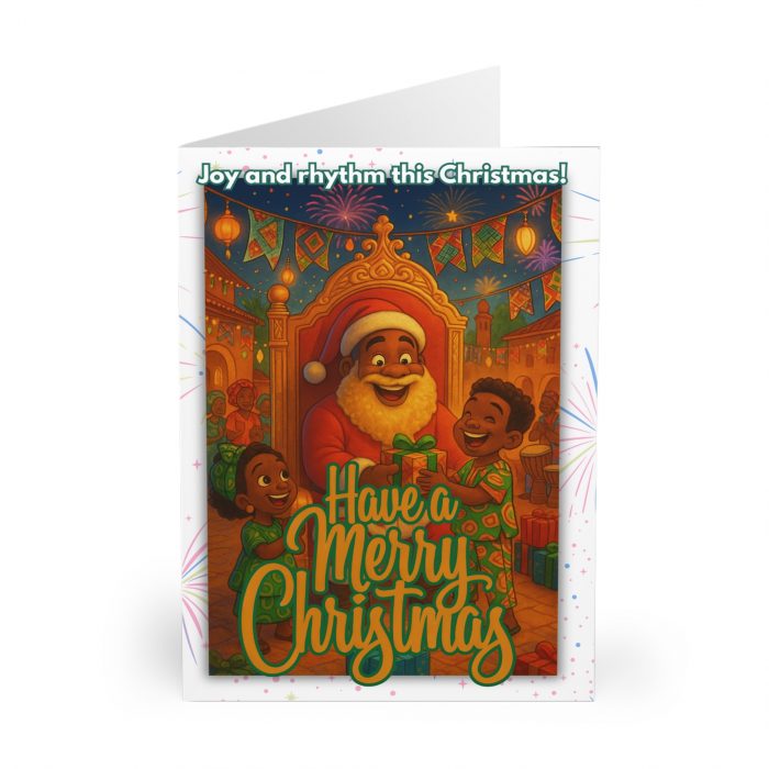 Have a Merry Christmas Brown Santa  Greeting Cards