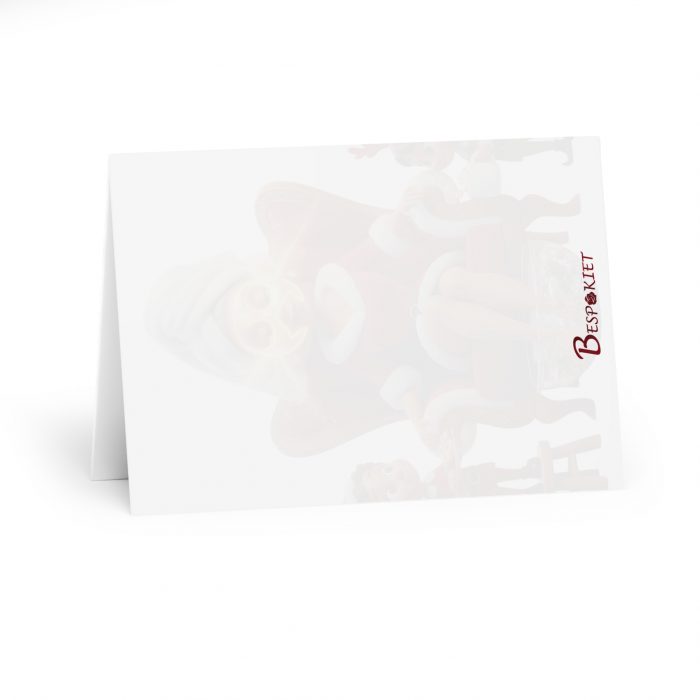 Spa Day Brown Mrs Claus Illustration 5 pack Greeting Cards