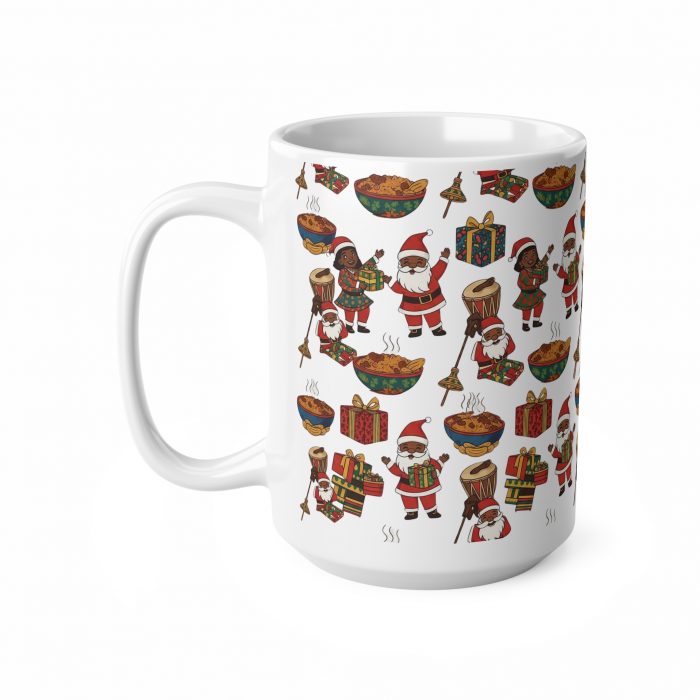 Christmas Santa and Carolers Mug | Ceramic Coffee Cup