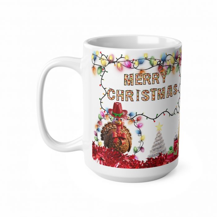 Merry Christmas Light String Mug | Christmas Tree Ornament Design Ceramic Coffee Cup
