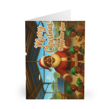 Merry Christmas Santa and Elves Greeting Cards (5 Pack)