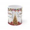 Merry Christmas Light String Mug | Christmas Tree Ornament Design Ceramic Coffee Cup