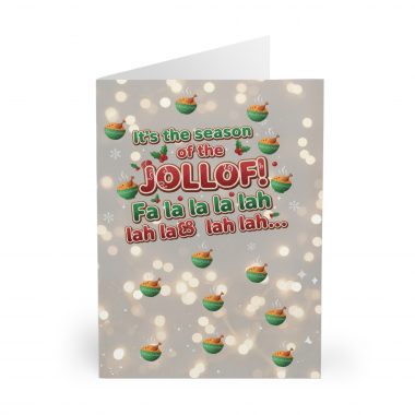 It's the Season of the Jollof Greeting Card | Holiday Christmas Card (5 Pack)