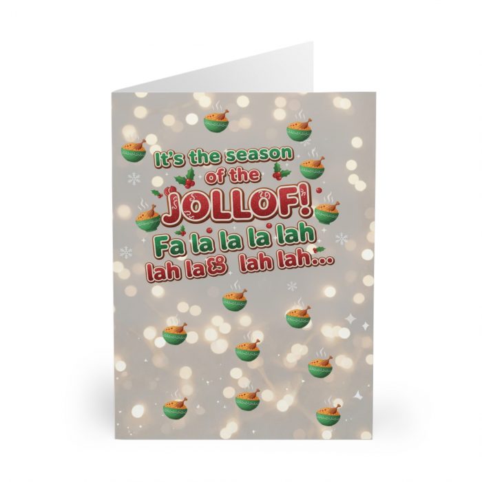 It's the Season of the Jollof Greeting Card | Holiday Christmas Card (5 Pack)