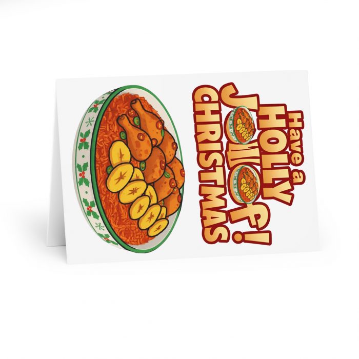 Holly Jollof Christmas Greeting Card