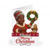 Have a Merry Christmas Greeting Card | 5 Pack, Brown Mrs Claus Wreath Illustration
