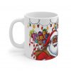 Merry Christmas Brown Santa Mug | Ceramic Coffee Cup 11oz 15oz