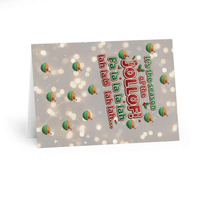It's the Season of the Jollof Greeting Card | Holiday Christmas Card (5 Pack)