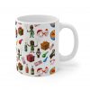 Classic African kid Christmas memory Holiday Emoji Pattern Mug | Ceramic Coffee Cup