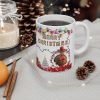 Merry Christmas Light String Mug | Christmas Tree Ornament Design Ceramic Coffee Cup