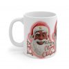 Smiling Brown Santa Claus Merry Christmas Mug | Ceramic Coffee Cup 11oz 15oz