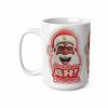 We Wish You AH! Merry Christmas Winking Brown Santa Mug | Ceramic Coffee Cup