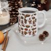 Christmas Santa and Carolers Mug | Ceramic Coffee Cup