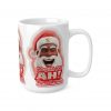We Wish You AH! Merry Christmas Winking Brown Santa Mug | Ceramic Coffee Cup
