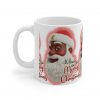 Smiling Brown Santa Claus Merry Christmas Mug | Ceramic Coffee Cup