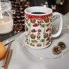 Santa Palm Tree Pattern Ceramic Mug | Christmas Coffee Cup