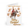 Brown Mrs Claus on Horse Christmas Card | Holiday Greeting Card Pack